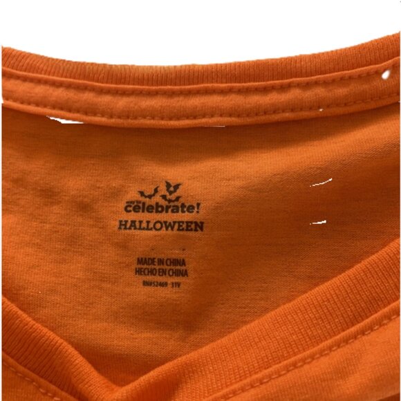 Way To Celebrate Ladies Orange Halloween Shirt With Cat Sitting On Moon XXL (20) - Picture 2 of 4